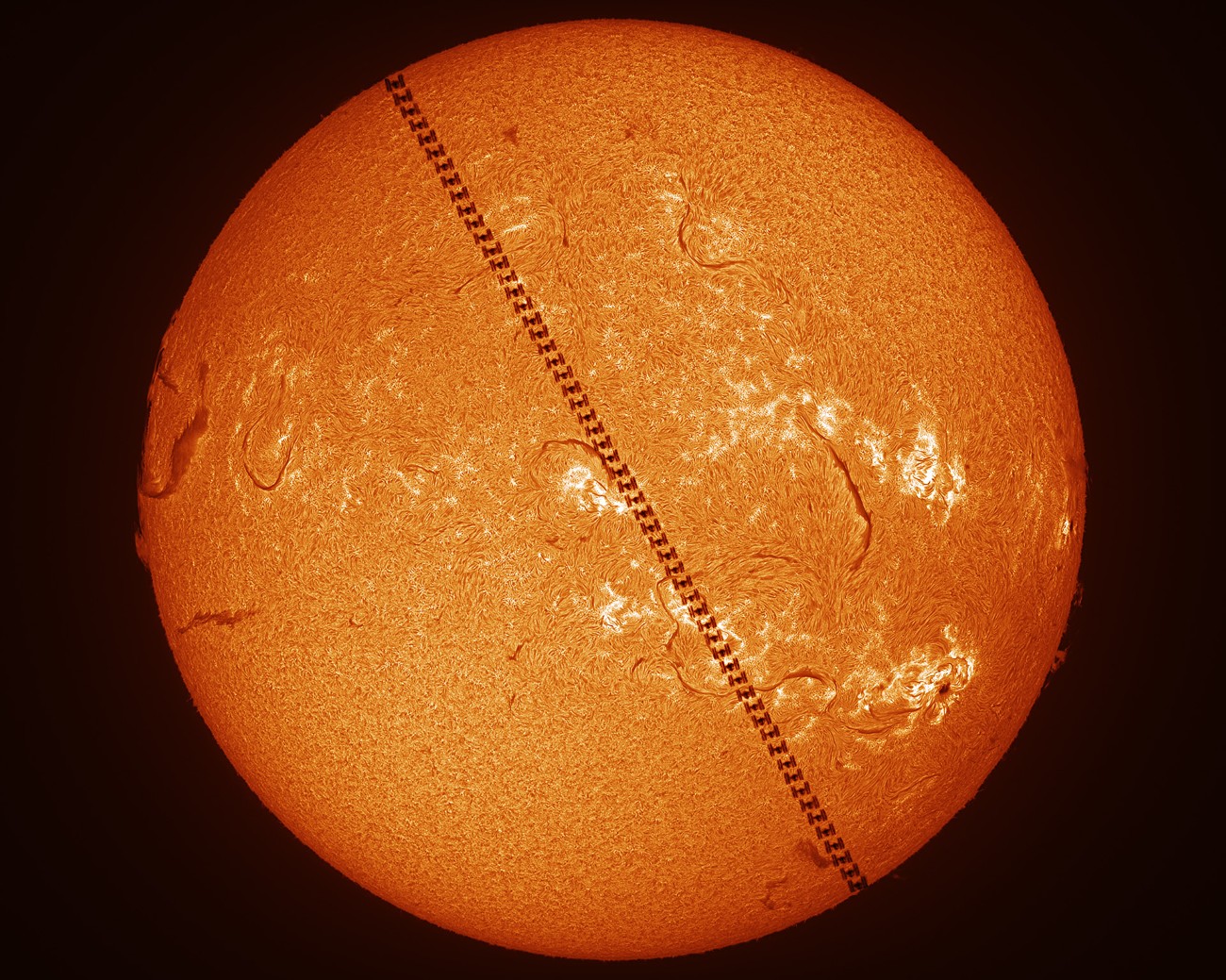 ISS transitting the sun