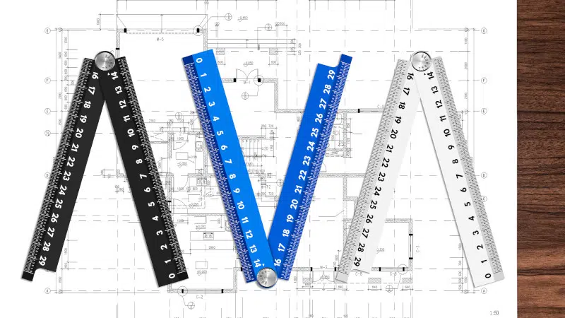 three 25° Ruler Fold-X