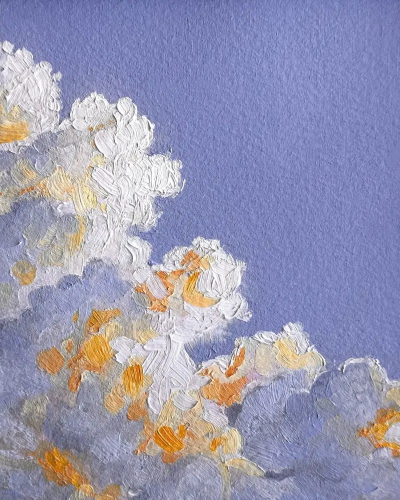 Cathy Camille Cloud Painting Detail