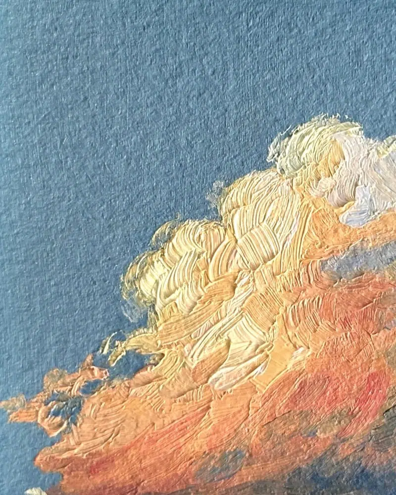 Cathy Camille Cloud Painting Detail