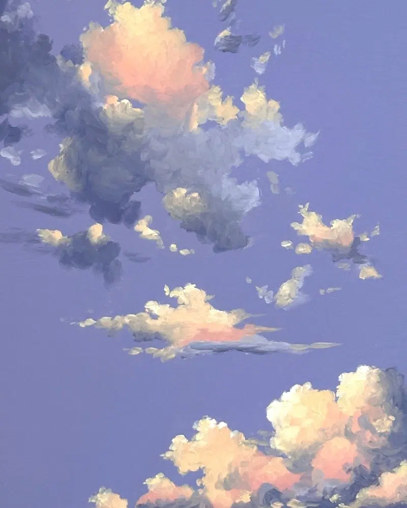Cathy Camille Cloud Painting Detail