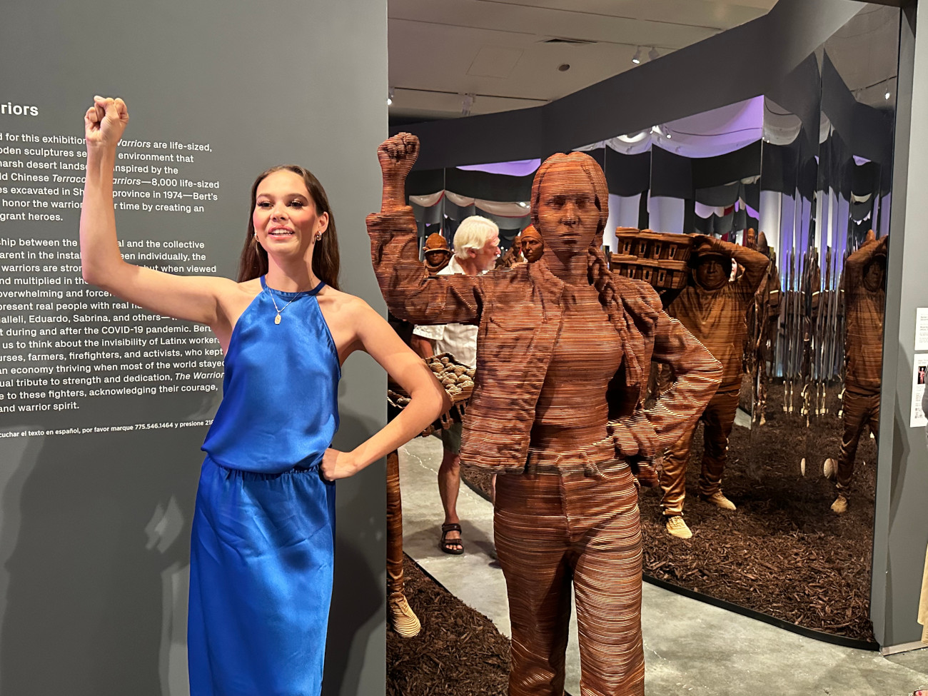 "Warriors" sculptures made of wood by Guillermo Bert