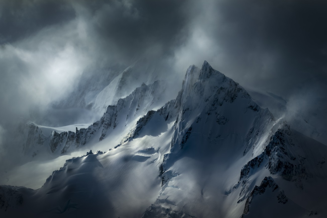 Aerial view of mountains