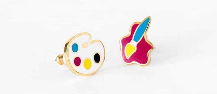 Paintbrush and Palette Earrings