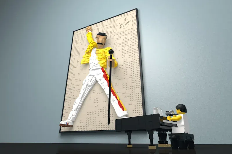 LEGO Freddie Mercury 3D Poster by Takesz
