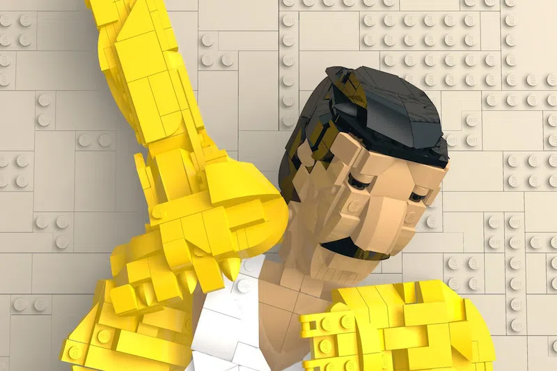 LEGO Freddie Mercury 3D Poster by Takesz