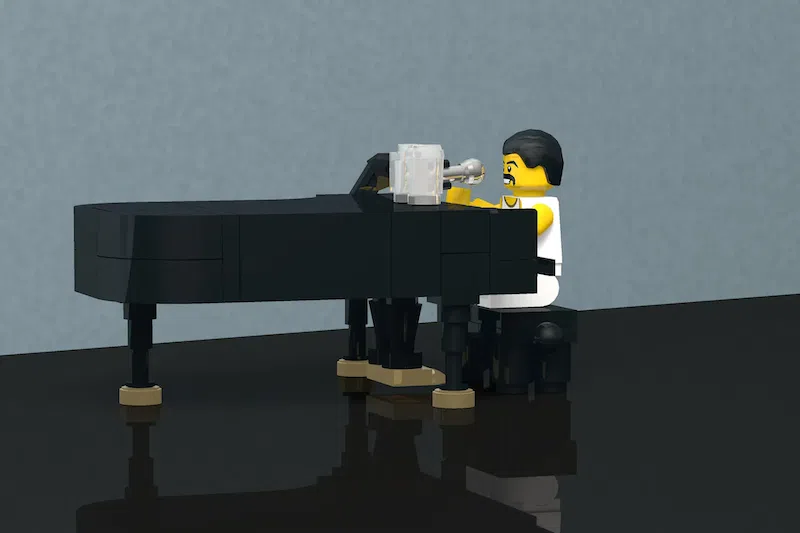 LEGO Freddie Mercury 3D Poster by Takesz