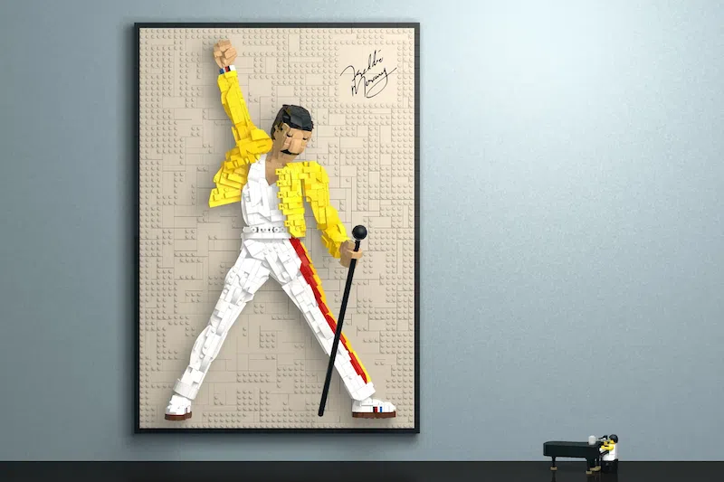 LEGO Freddie Mercury 3D Poster by Takesz